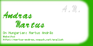 andras martus business card